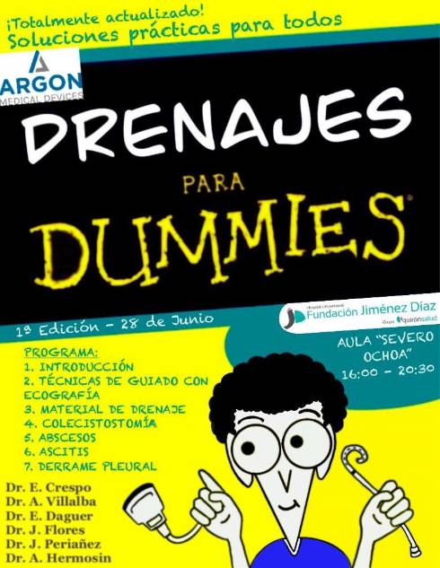 Cartel Curso básico de drenajes guiados por ecografía