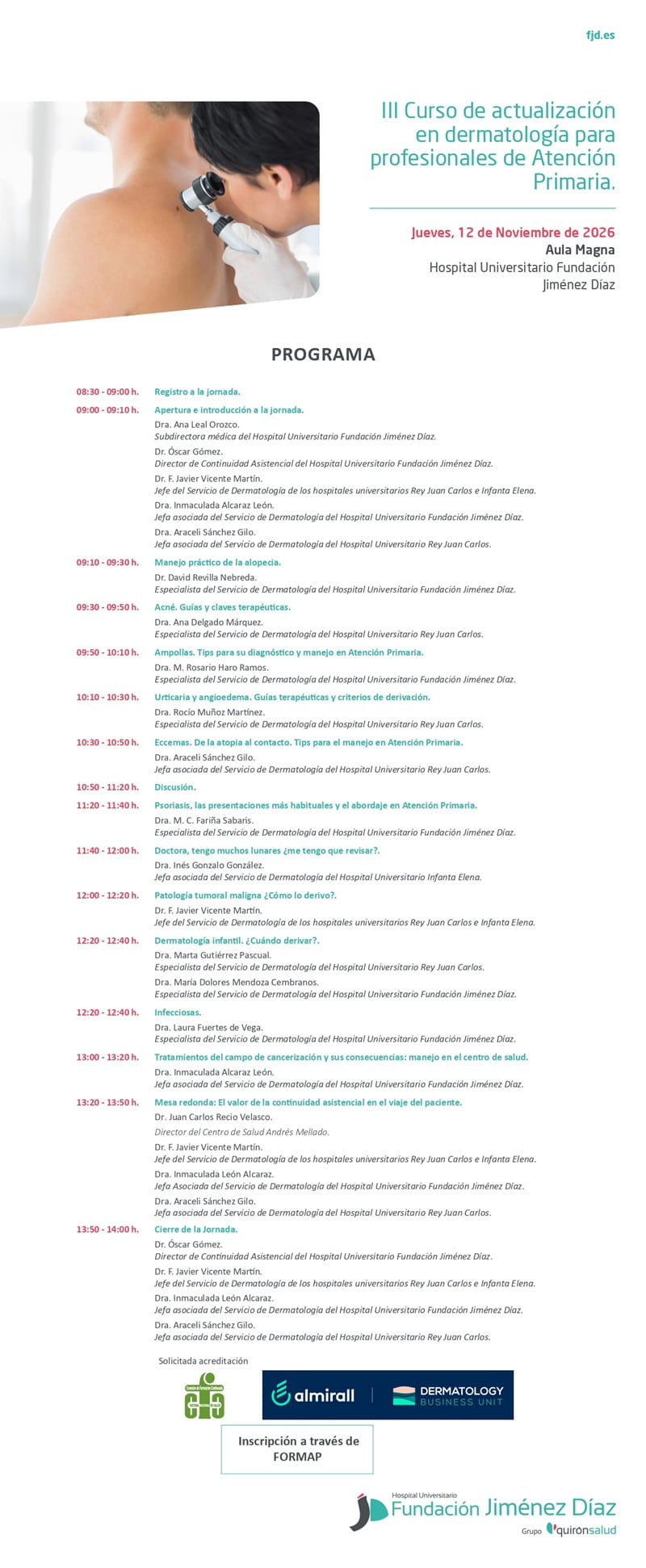 Curso de actualización en Dermatología para Atención Primaria