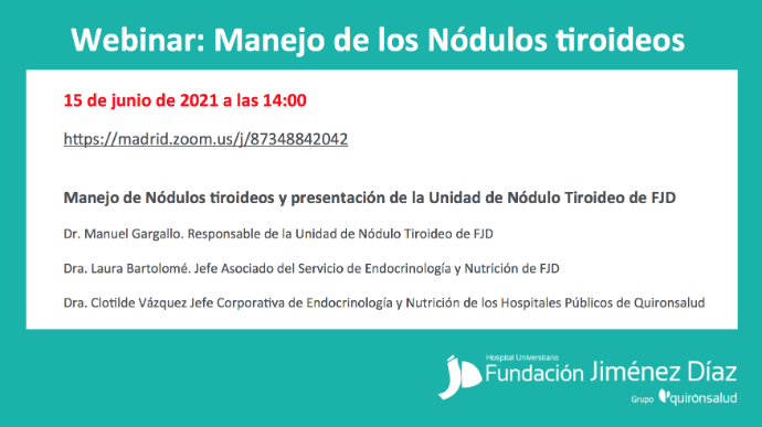 Webinar Nodulos tiroideos. Este enlace se abrirá en una ventana nueva