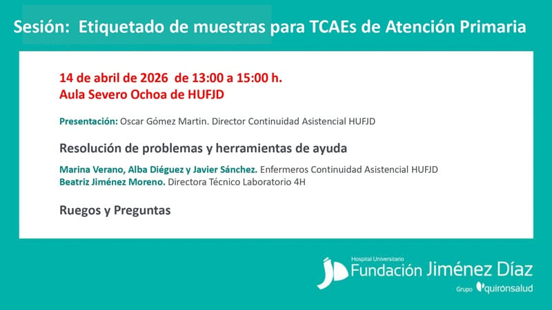 Sesión de etiquetado de muestras para TCAEs