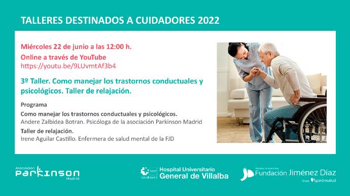 Youtube 1280x720 Taller Cuidadores FJD + HUGV 2022. Este enlace se abrirá en una ventana nueva