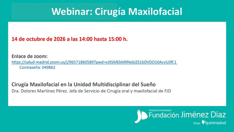 Webinar Cirugía maxilofacial