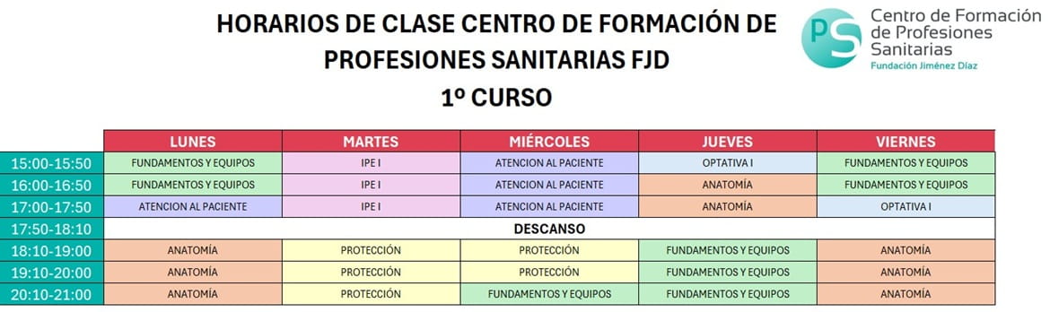 Horario de clases