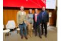 La Dra. Heili (2ª por la dcha) junto a la Dra. Ana Leal (subdtora média de la FJD), flaquedadas por los doctores David de la Rosa (pte. de Separ) y Thierry Bardinet (dtor. gral. de Separ)