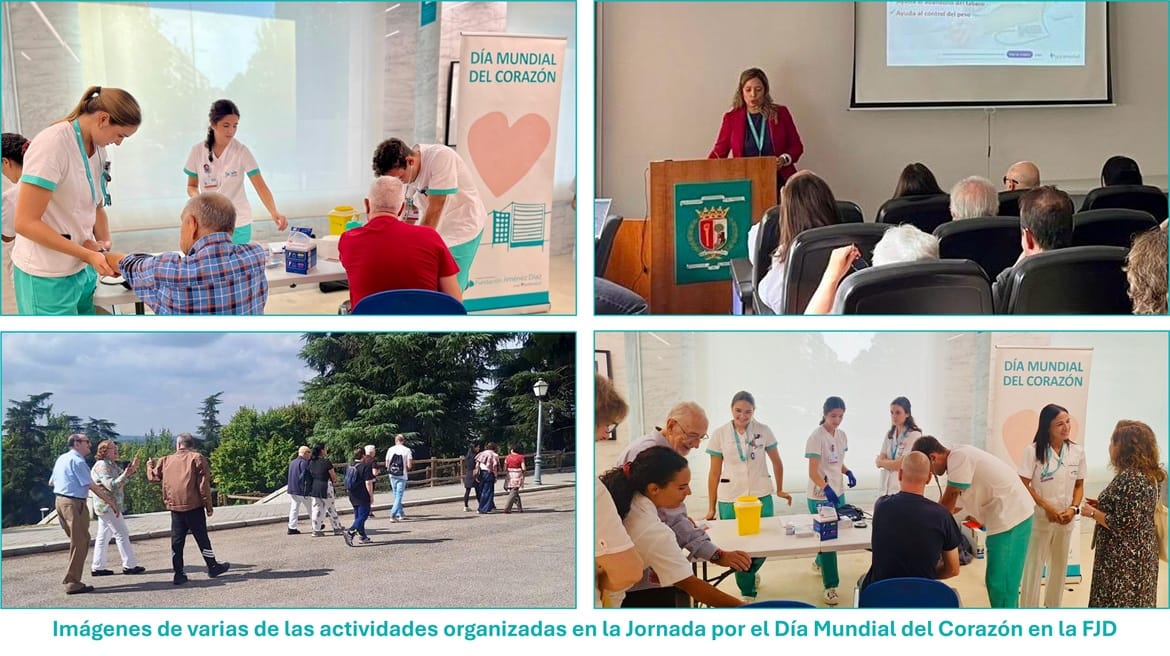 Imágenes de varias de las actividades organizadas en la Jornada por el Día Mundial del Corazón en la FJD