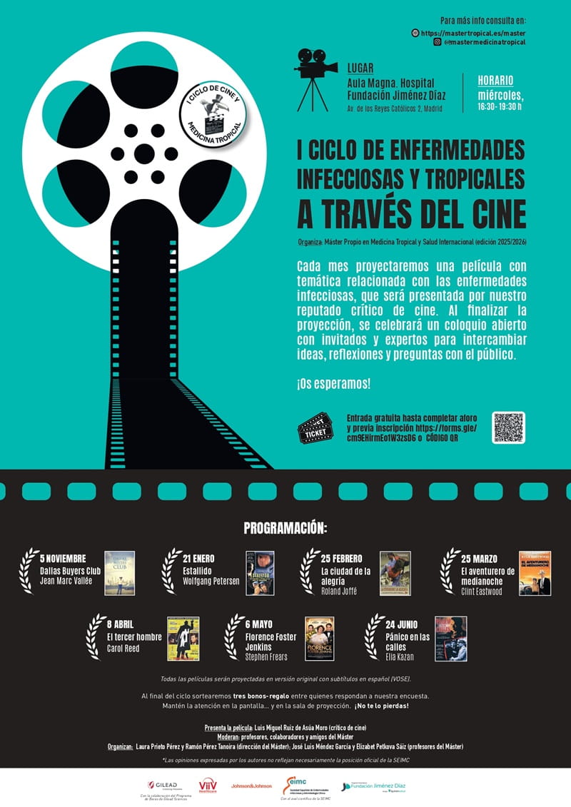 7ª Sesión I Ciclo de enfermedades infecciosas y tropicales a través del cine