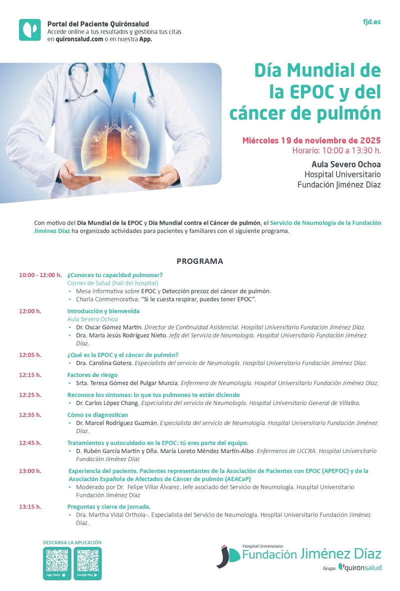 Día Mundial de la EPOC y del cáncer de pulmón
