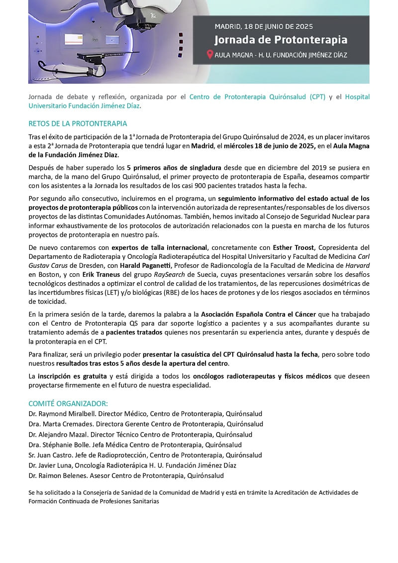 Jornada de Protonterapia 2025