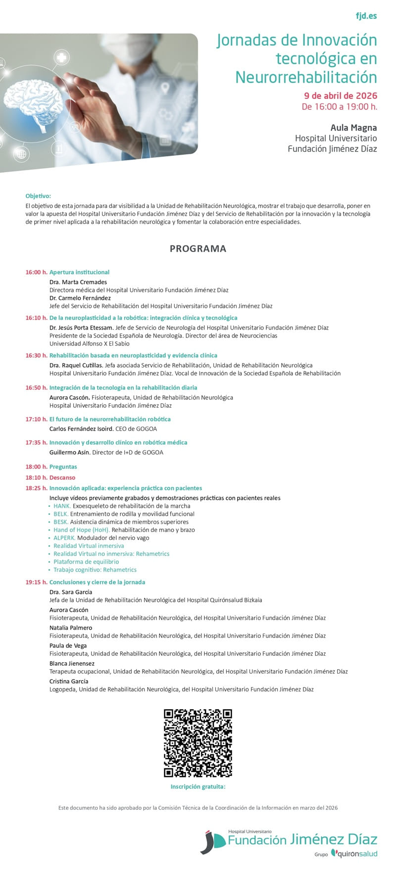 Jornadas Innovación Tecnológica en Neurorrehabilitación
