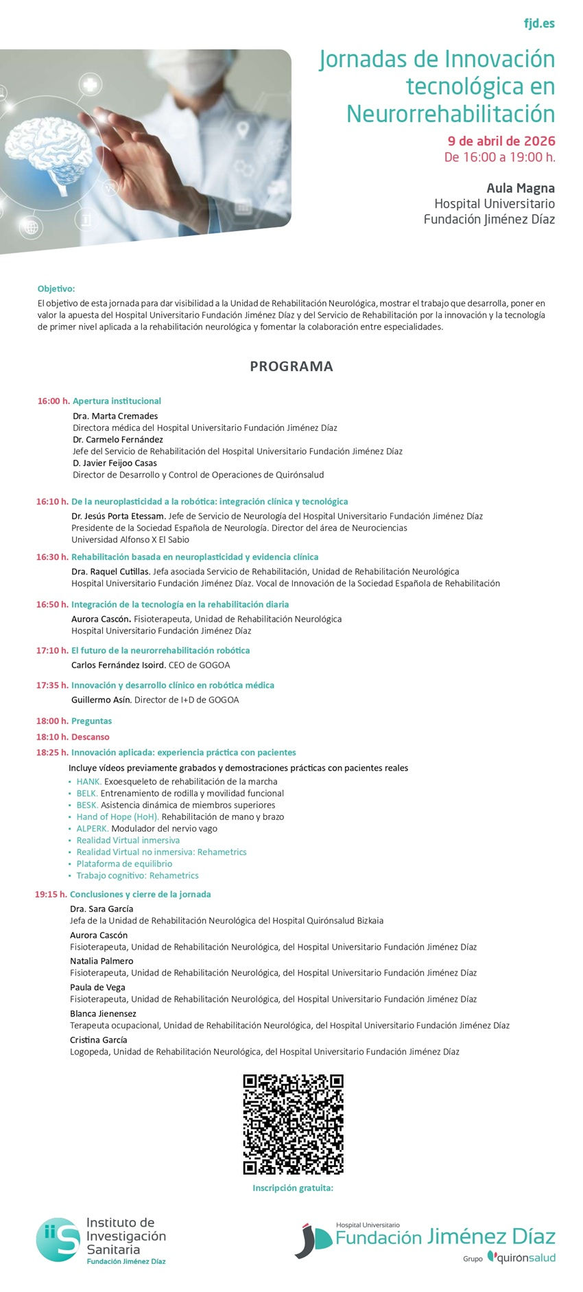 Jornadas Innovación Tecnológica en Neurorrehabilitación
