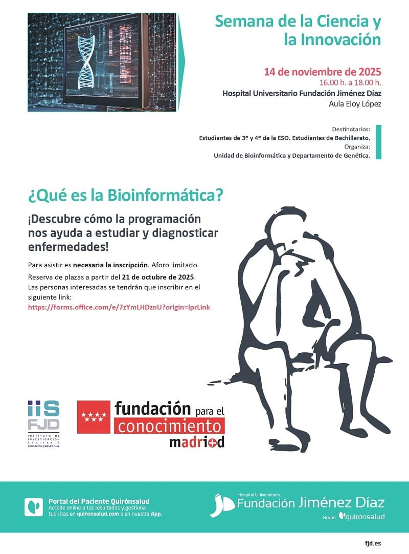 Semana de la Ciencia y la Innovación. Taller Qué es la Bioinformática