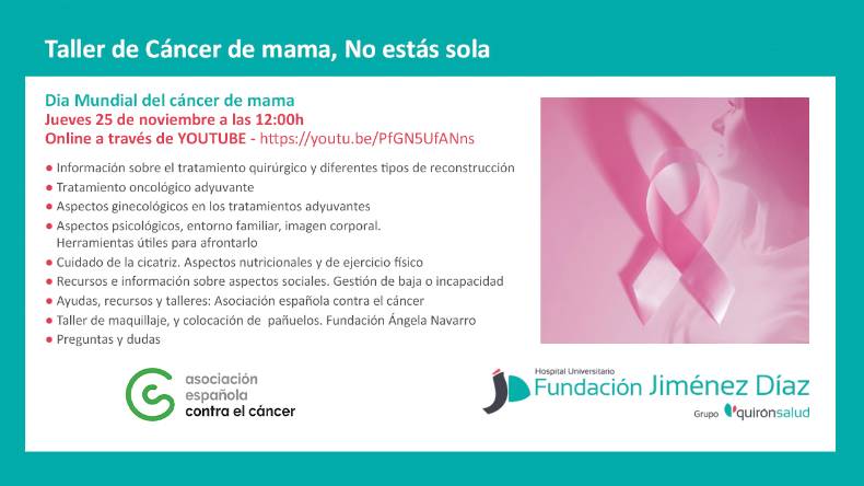 Youtube 1280x720 Taller C+íncer de Mama FJD. Este enlace se abrirá en una ventana nueva