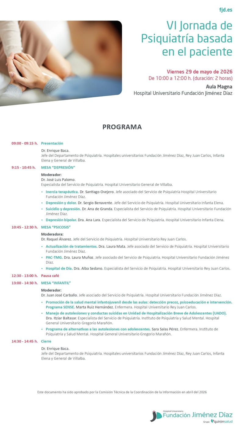 VI Jornada de Psiquiatría basada en el paciente
