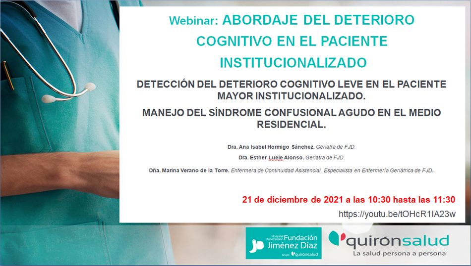 Webinar Abordaje del deterioro cognitivo en el paciente institucionalizado