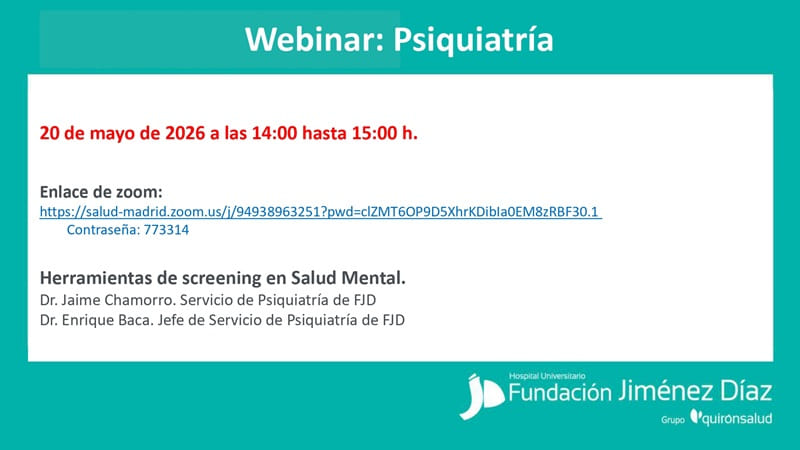 Webinar de Psiquiatría