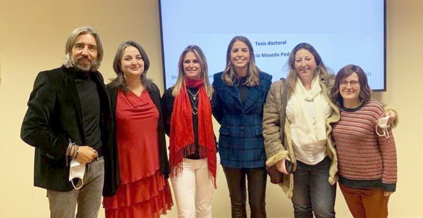 Parte del equipo investigador, de izda. a dcha, Raúl de Lucas, Mª José Escamez, María Illera, Rocío Maseda, María Carmen Arriba y Lucía Martínez-Santamaría