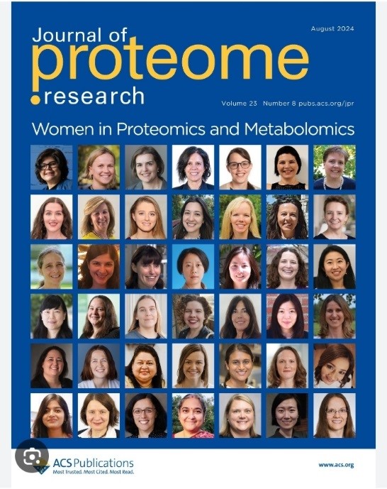 Portada del número especial dedicado a mujeres en ciencias ómicas de la revista Journal of Proteome Research de la American Chemical Society en el que se ha publicado la investigación de la FJD